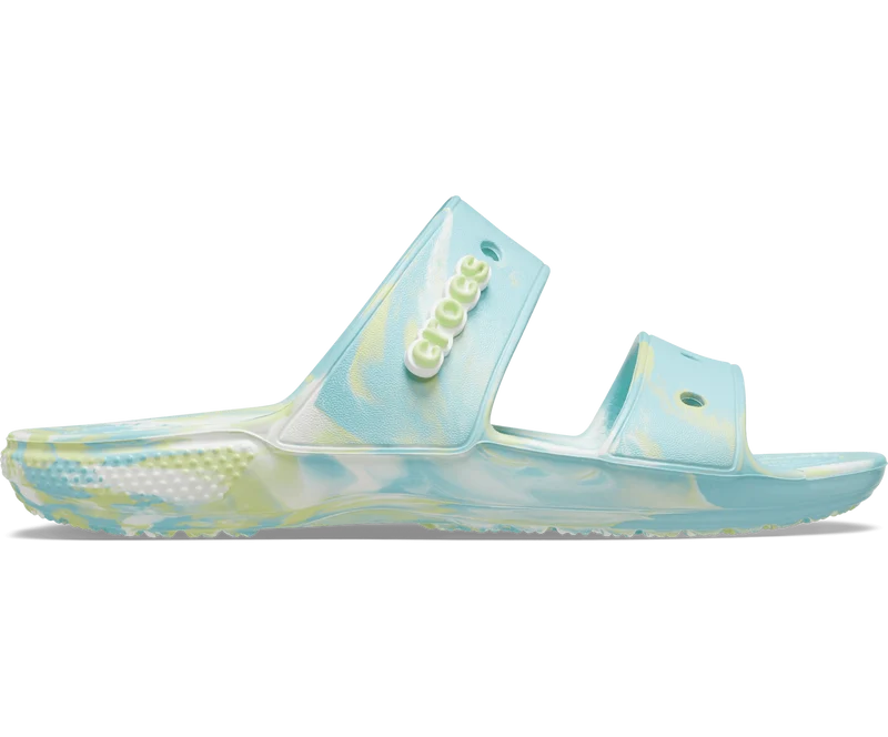Crocs Klassische marmorierte Unisex-Sandale – Pure Water
