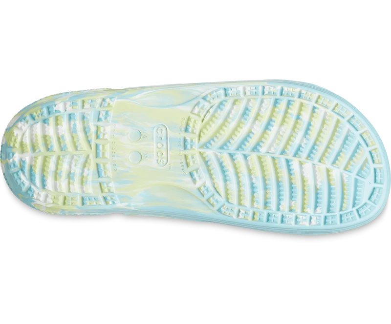 Crocs Klassische marmorierte Unisex-Sandale – Pure Water