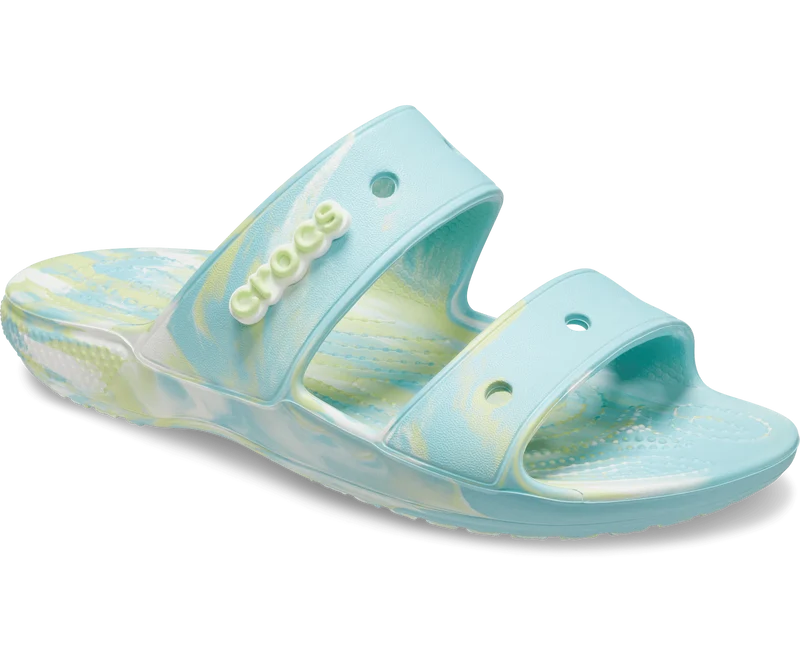 Crocs Klassische marmorierte Unisex-Sandale – Pure Water