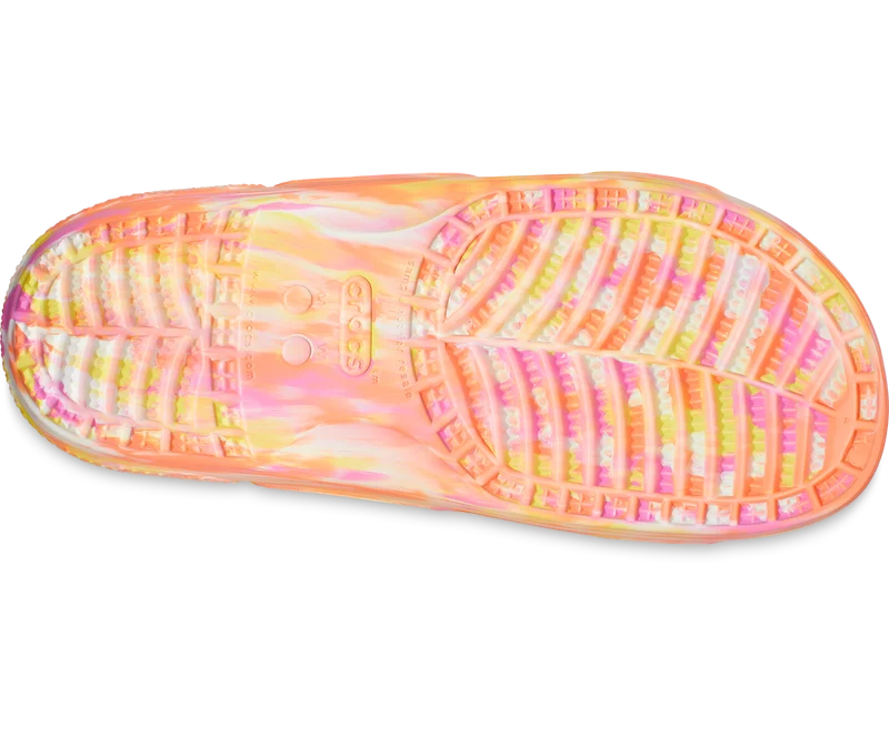 Crocs Klassische marmorierte Unisex-Sandale – Papaya
