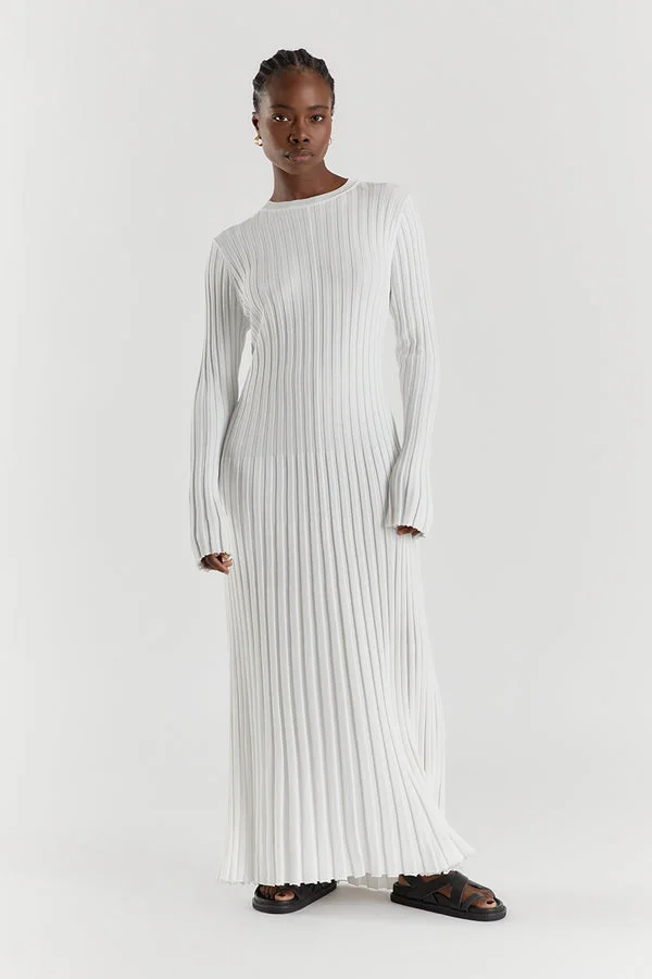 Elodie | Strick-Midikleid mit Rundhalsausschnitt