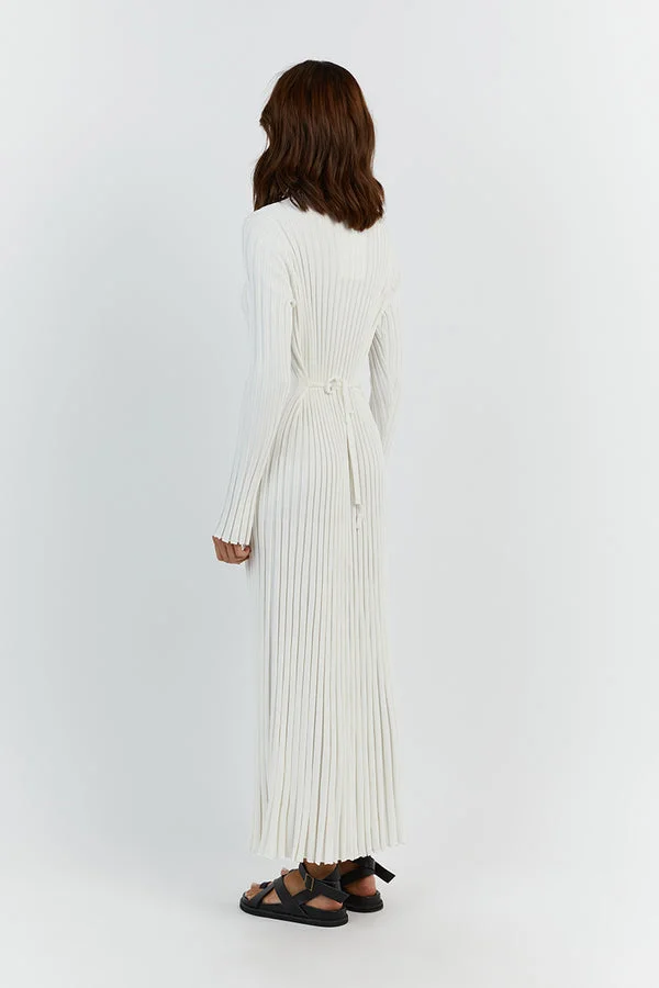 Elodie | Strick-Midikleid mit Rundhalsausschnitt