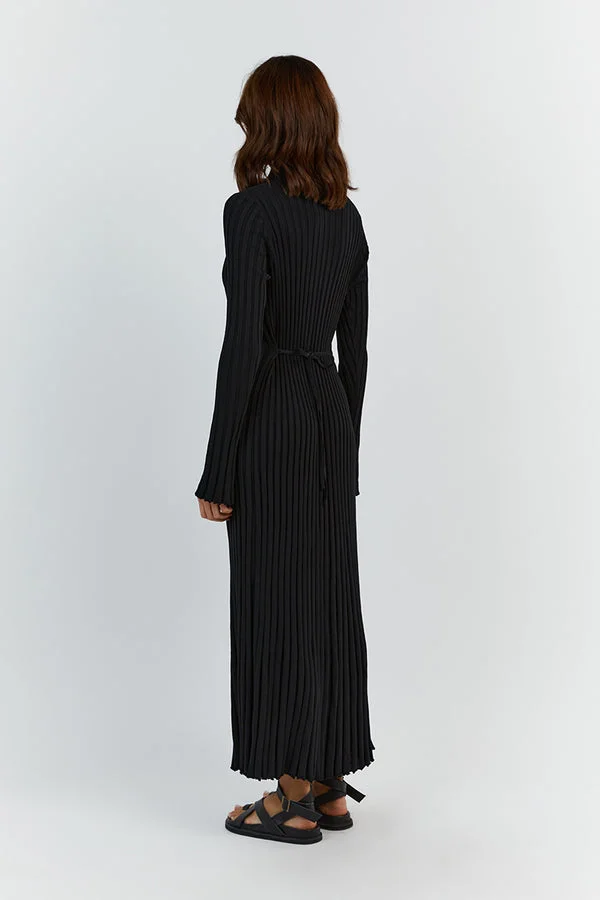 Elodie | Strick-Midikleid mit Rundhalsausschnitt