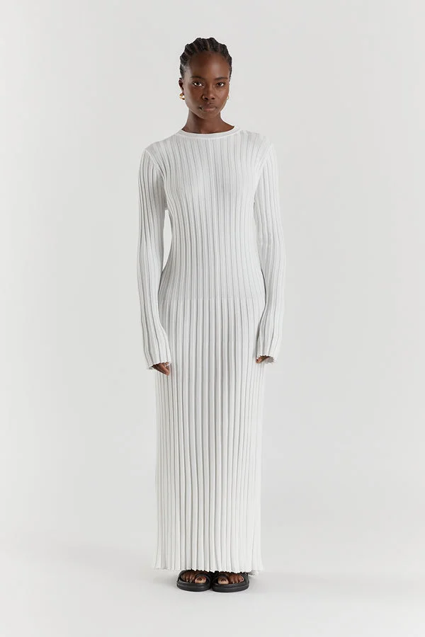 Elodie | Strick-Midikleid mit Rundhalsausschnitt