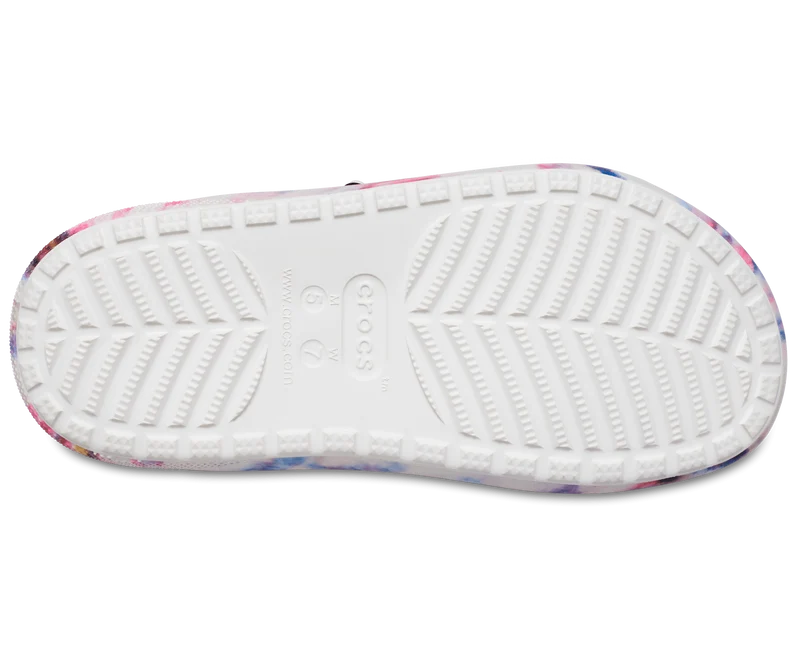 Crocs Unisex Classic Cozzzy Tie Dye Sandale – Granat