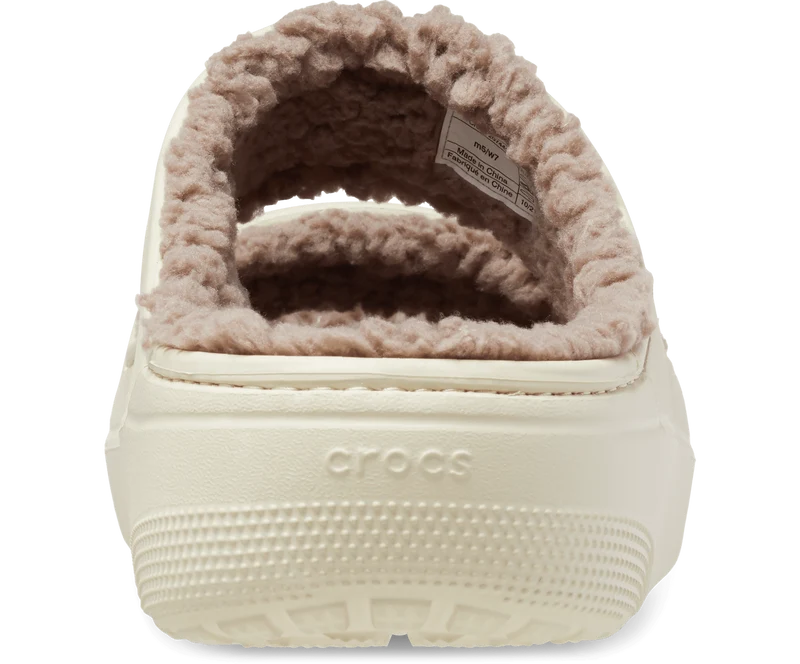 Crocs Unisex Classic Cozzzy gefütterte Sandale – Knochen