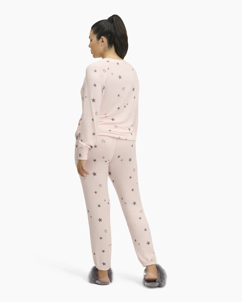 UGG Gable-Pyjama-Set für Damen – Ice Pink Heather Stars