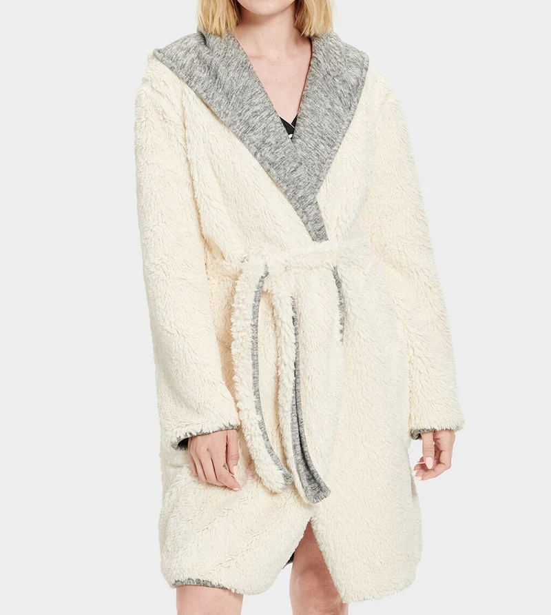 UGG Wendbarer Portola-Bademantel für Damen – Grau meliert