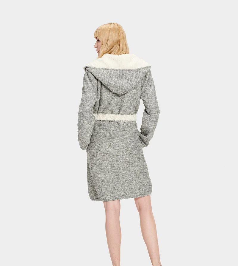UGG Wendbarer Portola-Bademantel für Damen – Grau meliert