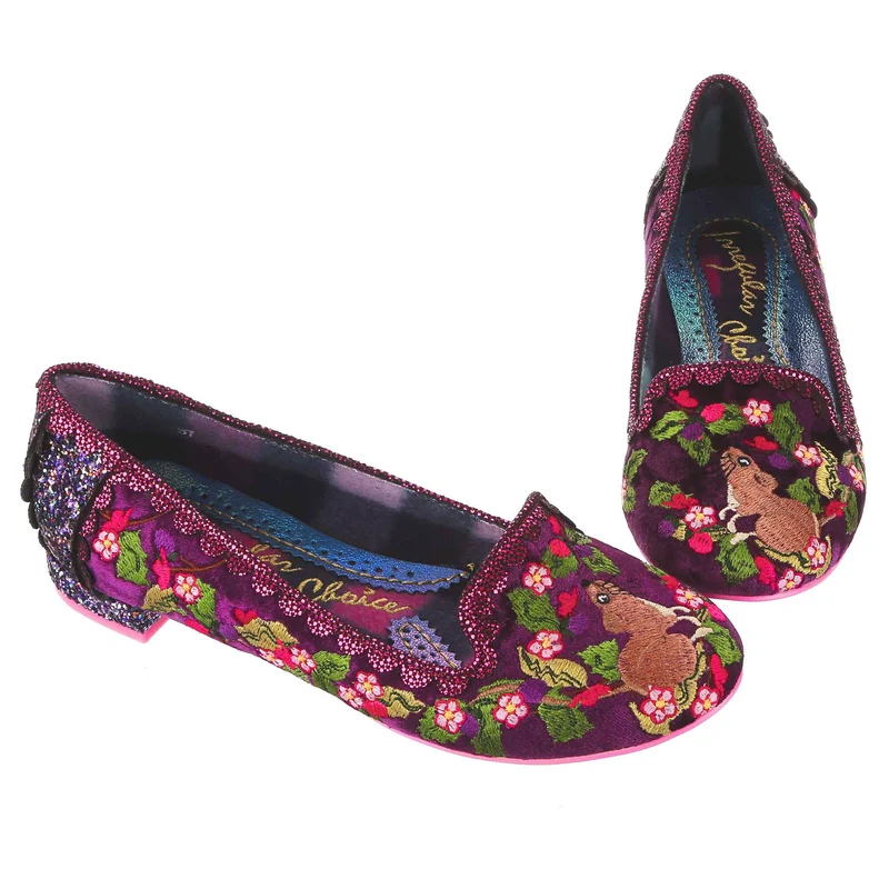 Irregular Choice Damen Have a Mice Day Flat – Lila