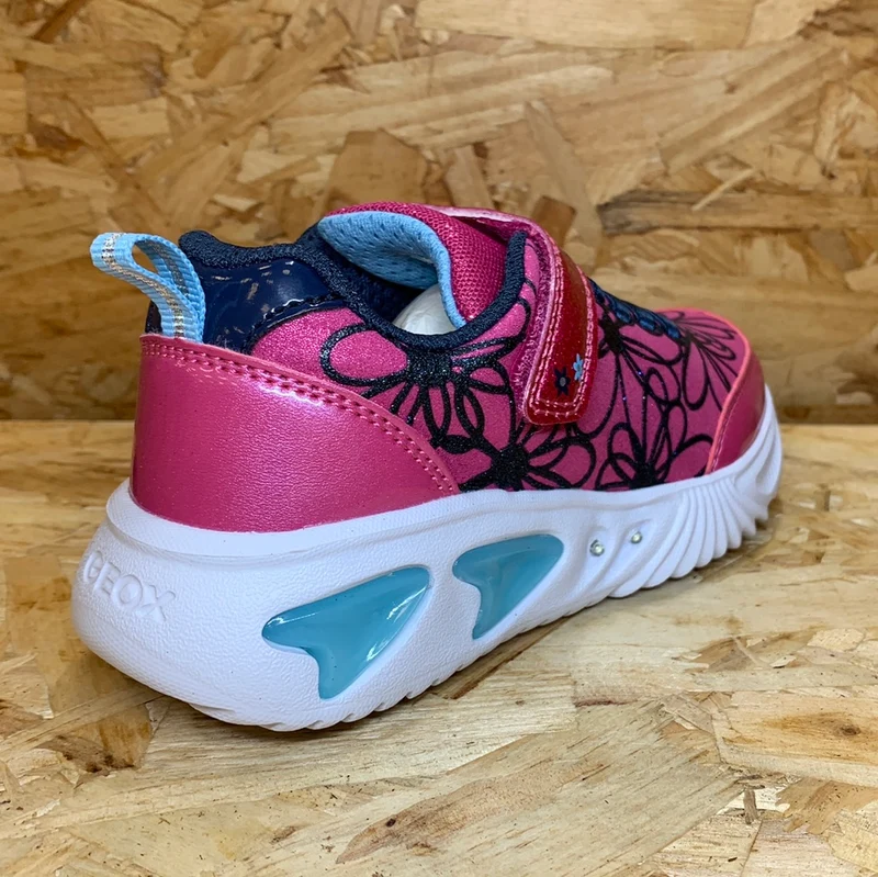 Geox Kinder Geox Lights Assister Trainer – Fuchsia / Marineblau