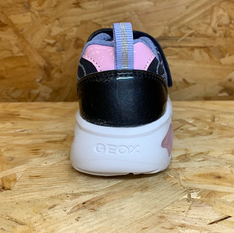 Geox Kinder Geox Lights Assister-Trainer – Marineblau/Pink
