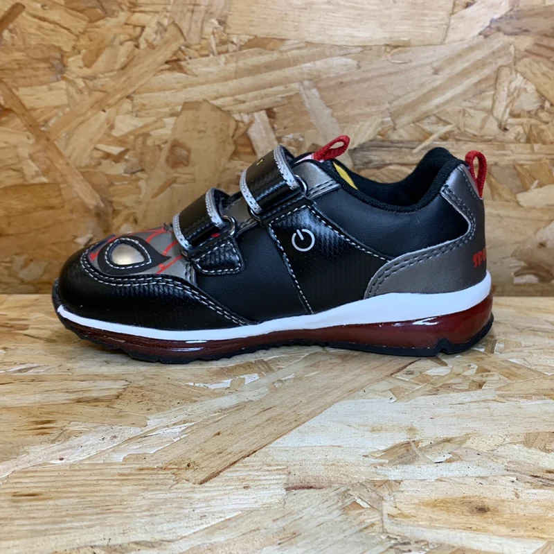 Geox Kleinkind Todo Marvel Spiderman Trainer - Schwarz / Blei