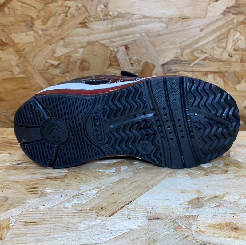 Geox Kleinkind Todo Marvel Spiderman Trainer - Schwarz / Blei