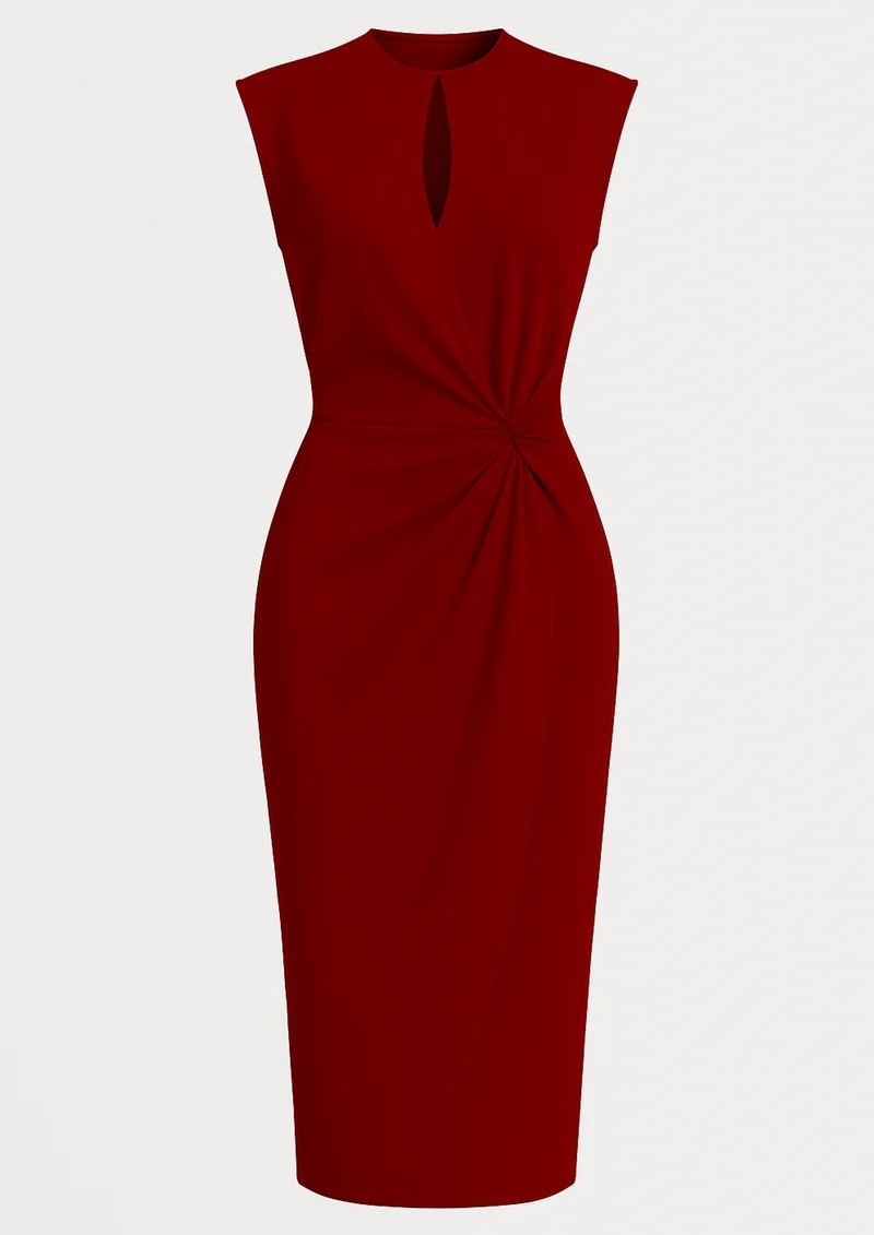 Mirabel Zeitloses Chic-Kleid | Rot