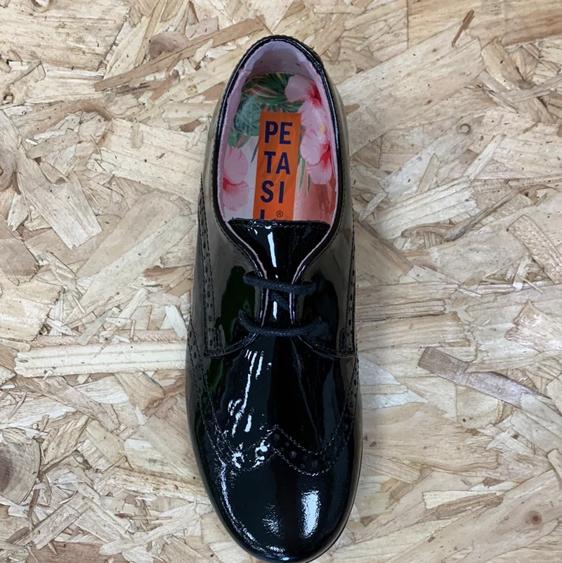 Petasil Emma-Lackschuh für Kinder – Schwarz