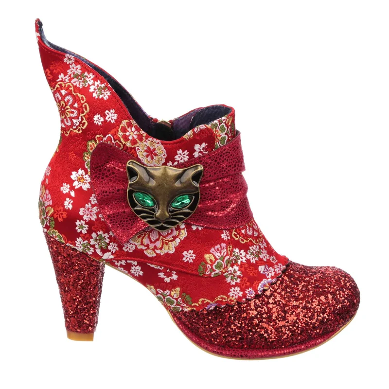 Irregular Choice Damen Miaow High Heel - Roter Glitzer