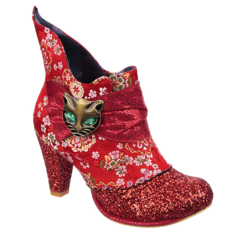 Irregular Choice Damen Miaow High Heel - Roter Glitzer