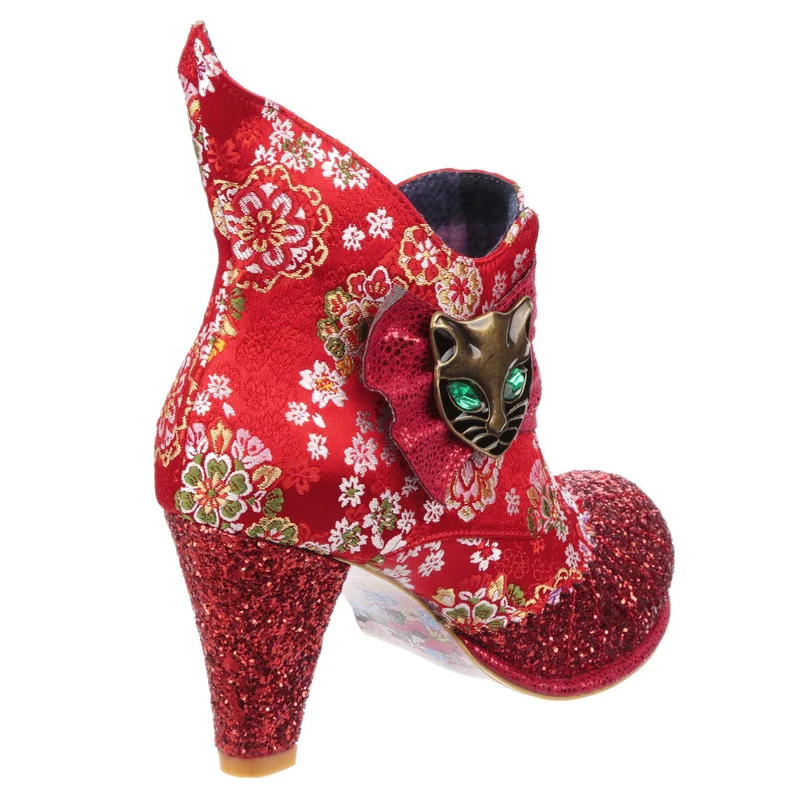 Irregular Choice Damen Miaow High Heel - Roter Glitzer