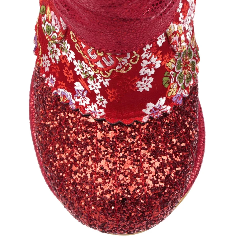 Irregular Choice Damen Miaow High Heel - Roter Glitzer