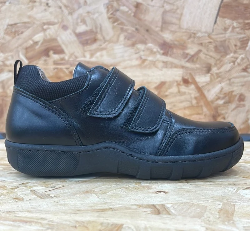 Petasil Vitorino-Lederschuh für Kinder – Schwarz