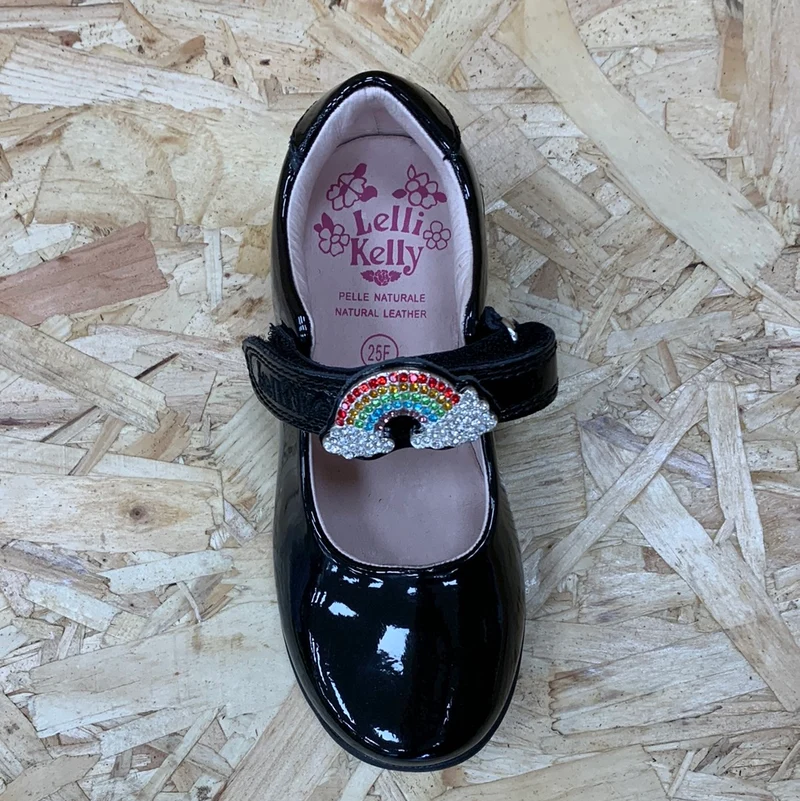 Lelli Kelly Brite Lackschuh für Kinder – Schwarz