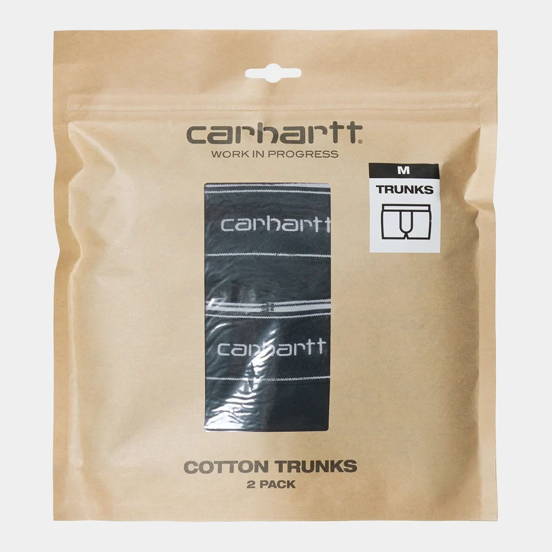Carhartt WIP Herren-Unterhosen aus Baumwolle (2er-Pack) – Schwarz