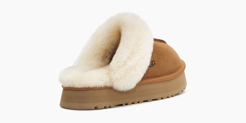 UGG Disquette Plateau-Hausschuhe für Damen – Kastanie