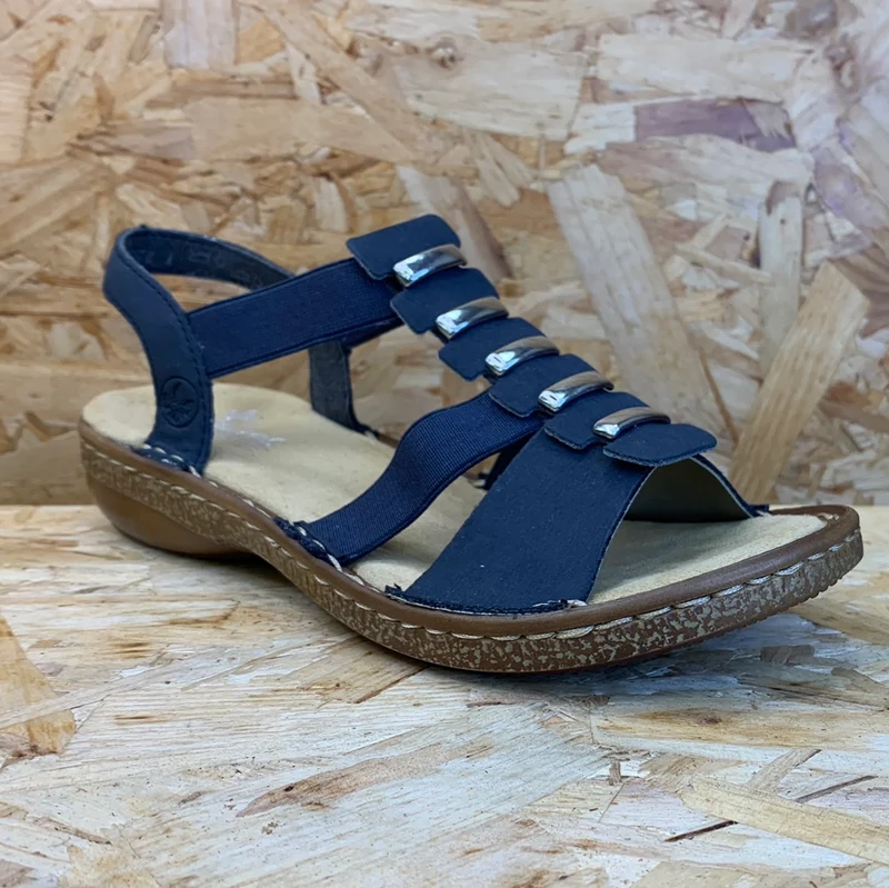 Rieker Damenmode-Sandale – Dunkelblau