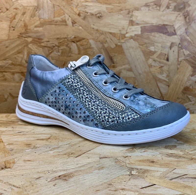 Rieker Modische Damen-Sneaker – Blau