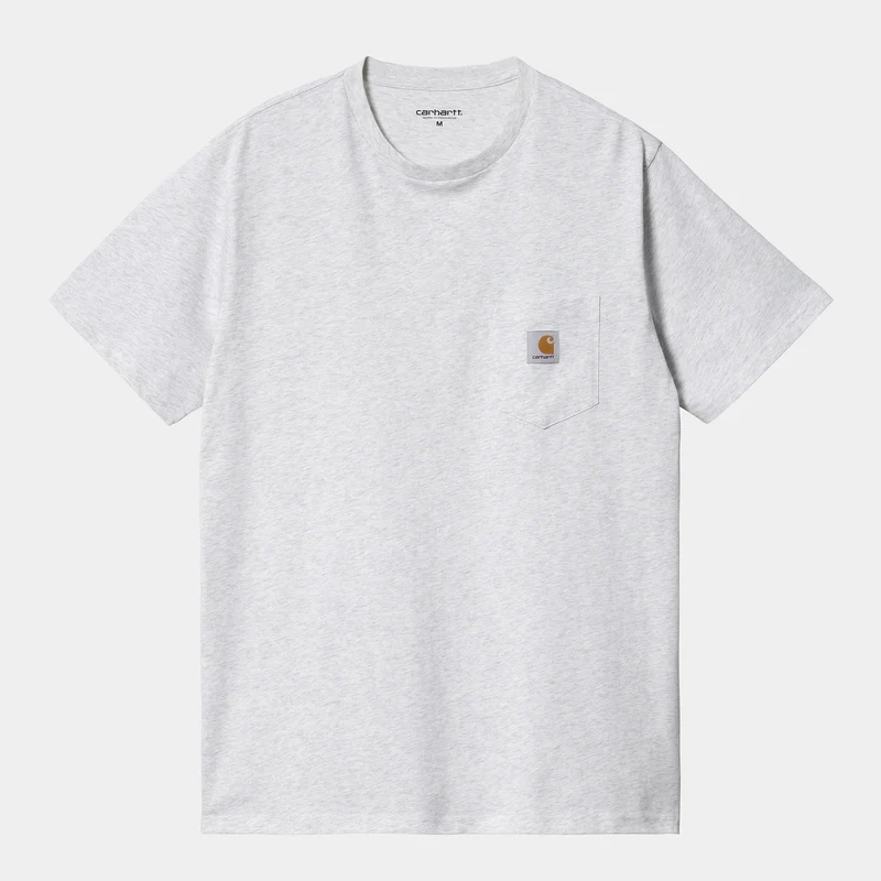 Carhartt WIP Kurzärmliges Herren-T-Shirt mit Taschen – Ash Heather