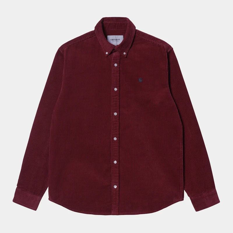 Carhartt WIP Herren Madison Langarmhemd – Corvina