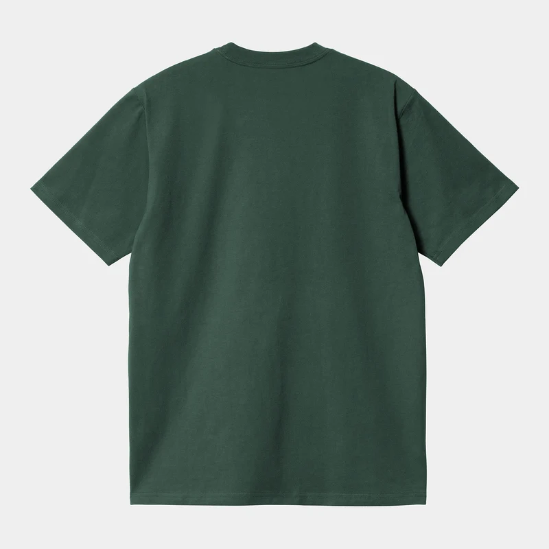 Carhartt WIP Kurzärmliges Herren-T-Shirt mit University-Schriftzug – Juniper