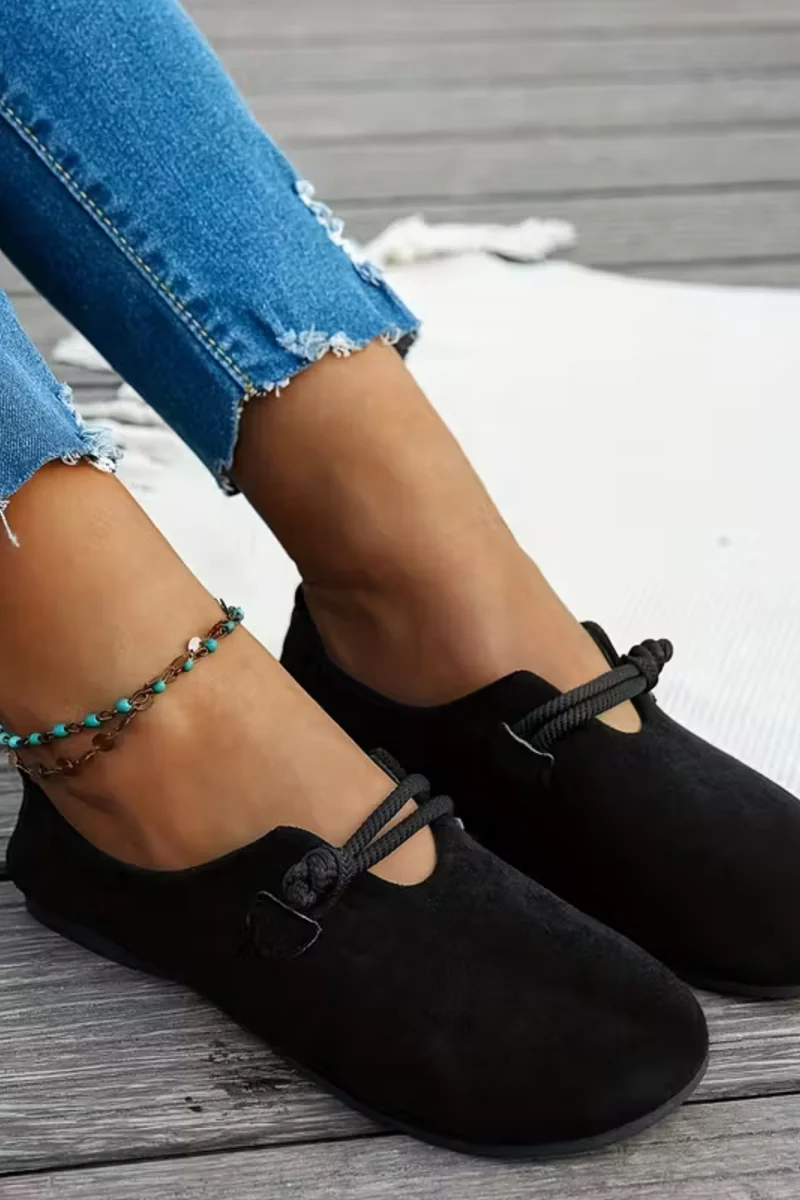 Marjorie Bequeme Slip-On Schuhe | Schwarz