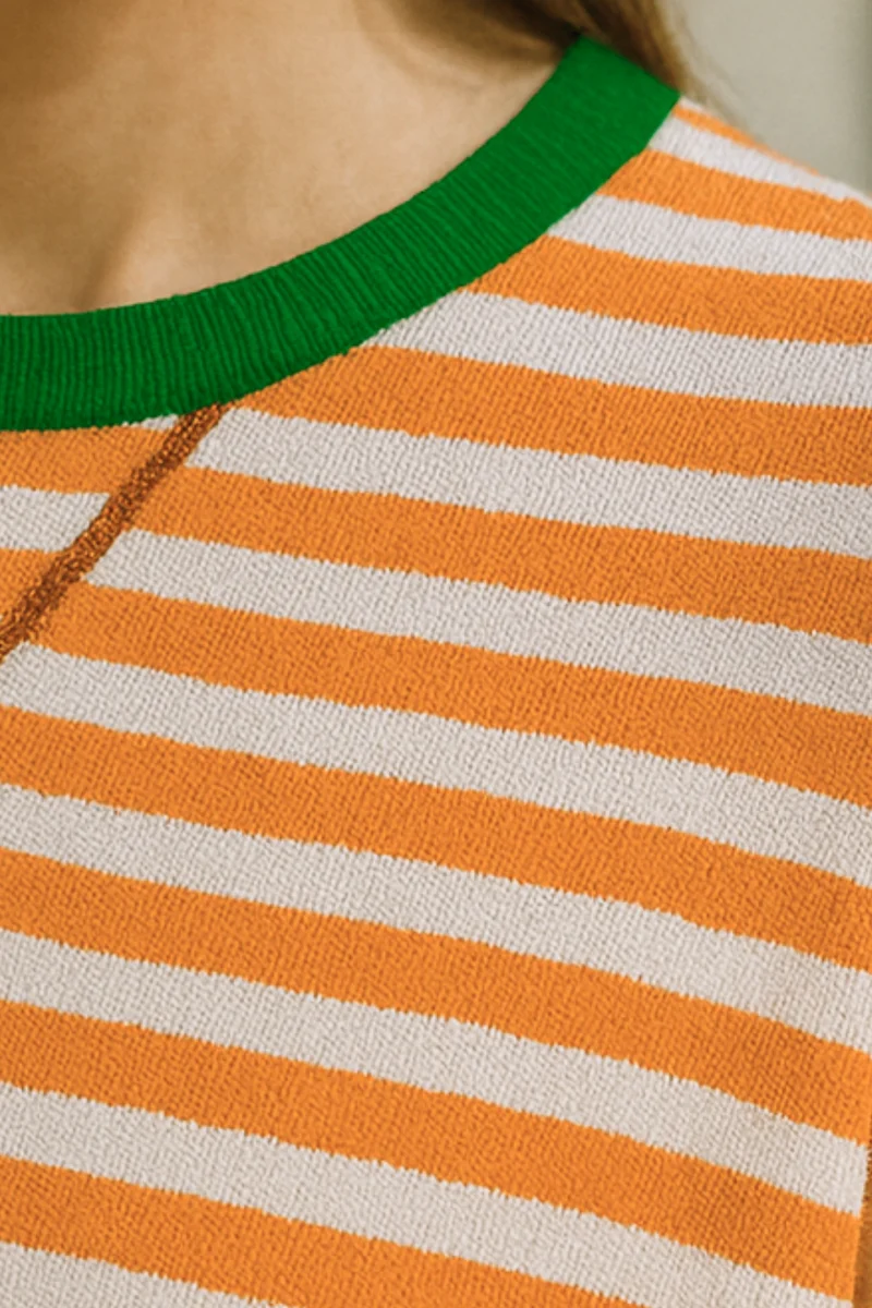Dahlia | Gestreifter Baumwoll-Pullover