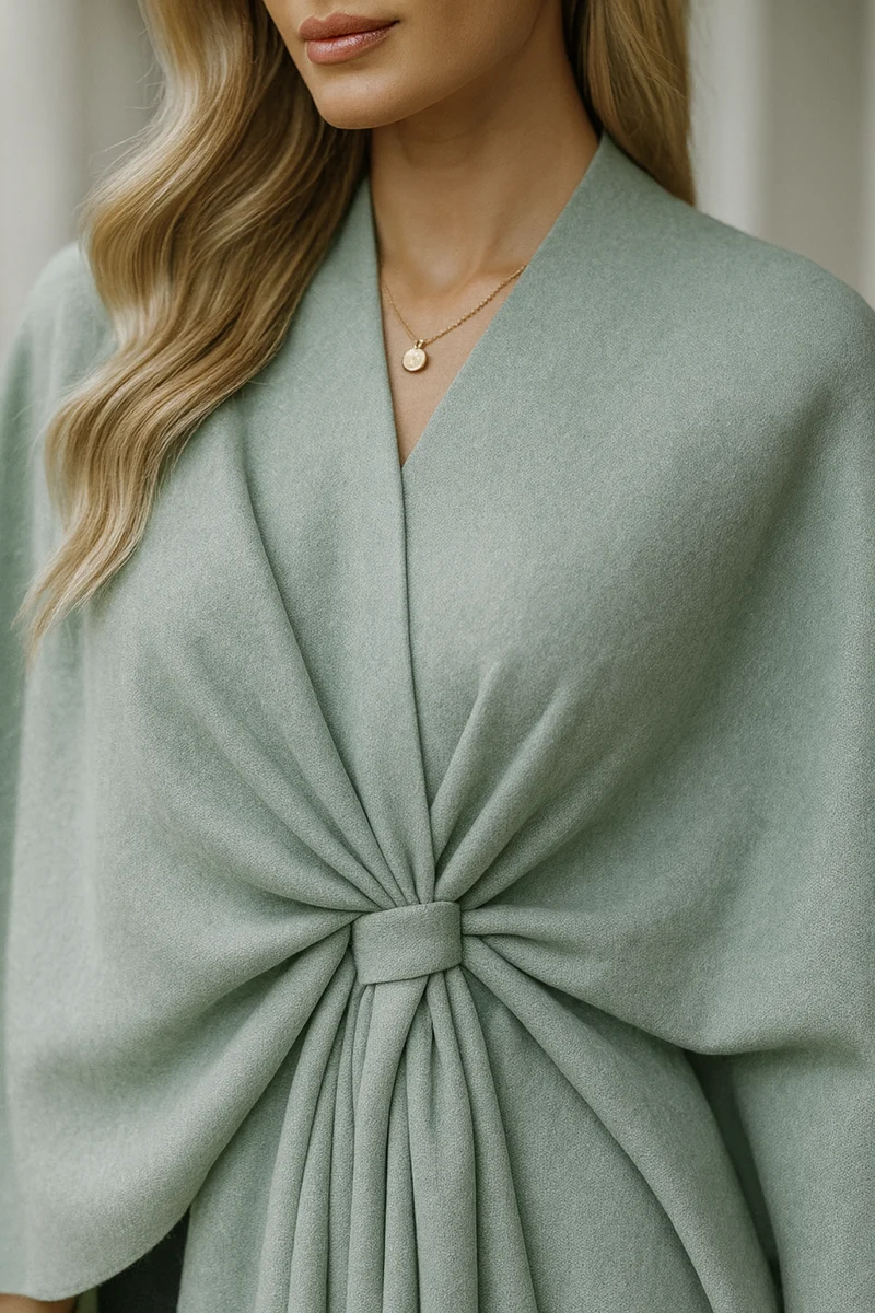 Yvonne | Eleganter Draped-Poncho