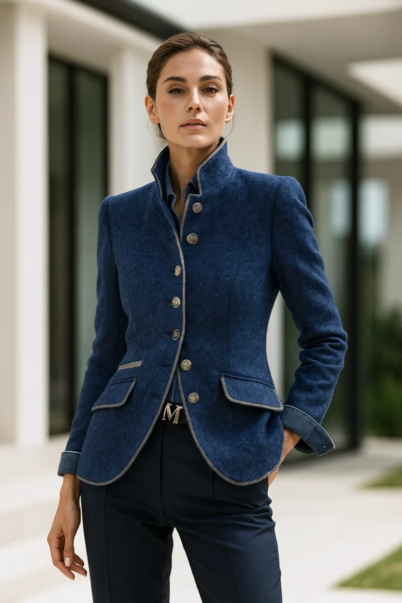 Valerie | Cardigan mit Hohem Kragen