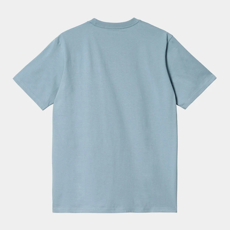 Carhartt WIP Kurzärmliges Herren-T-Shirt mit Tasche – Misty Sky