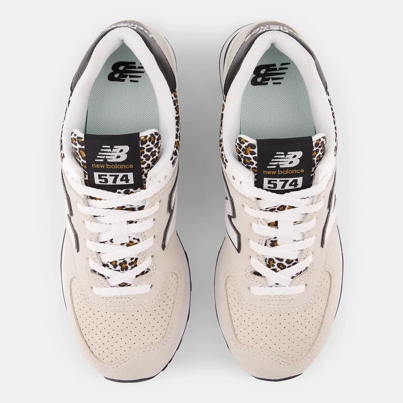New Balance Damen-Sneaker 574 Fashion – Beige Leopard