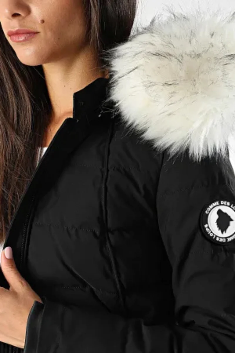 Freya | Heizbare Damen-Doudoune mit Kapuze und Kunstfell