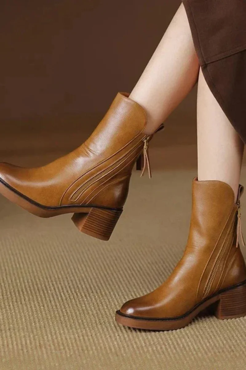 Val | Elegante Schwarze Lederstiefel