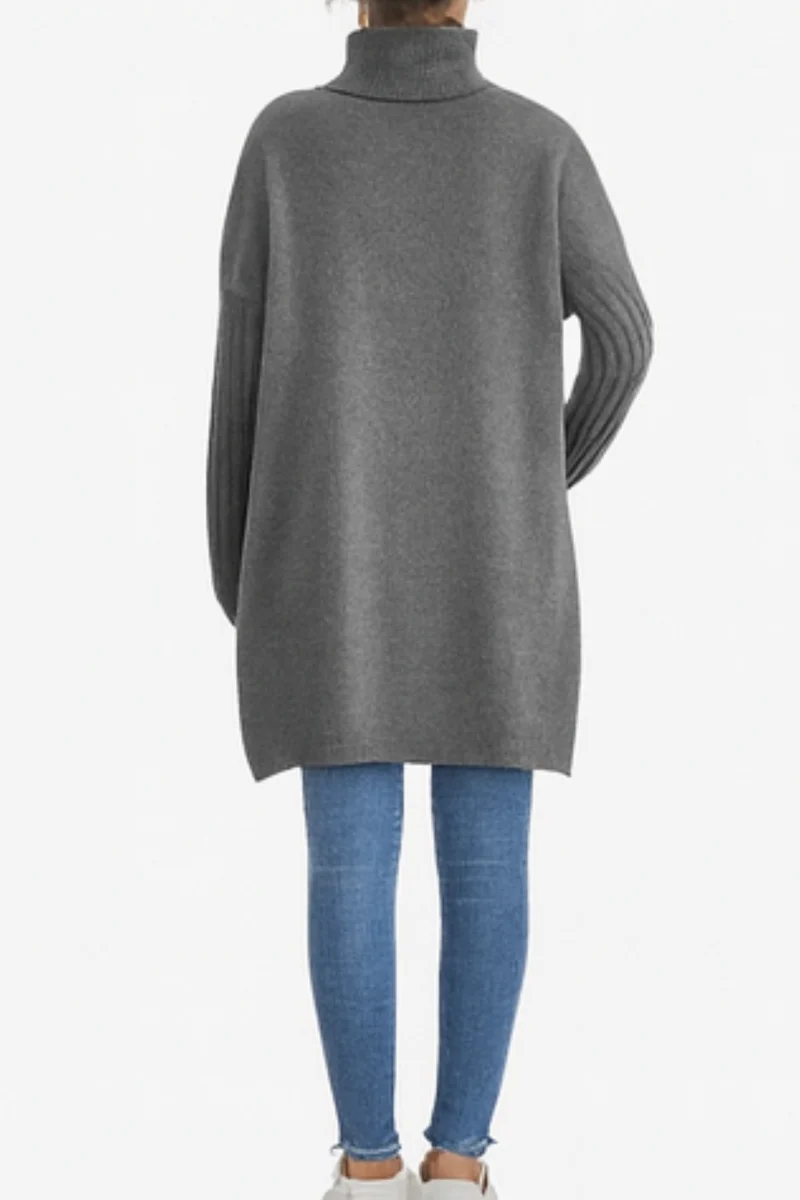 Bridgette | Langer Rollkragenpullover