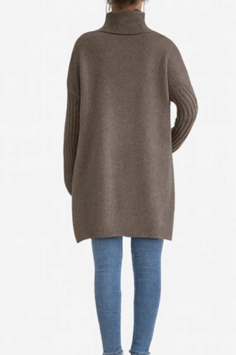 Bridgette | Langer Rollkragenpullover