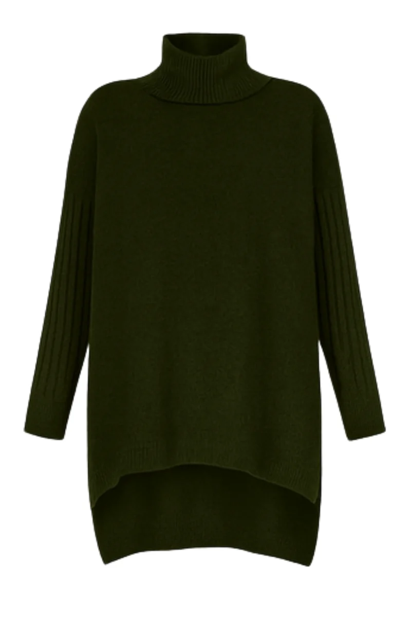 Bridgette | Langer Rollkragenpullover