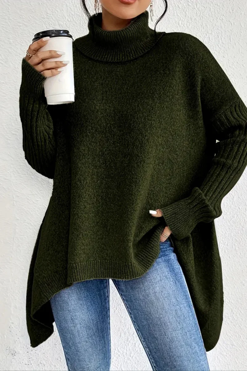 Bridgette | Langer Rollkragenpullover