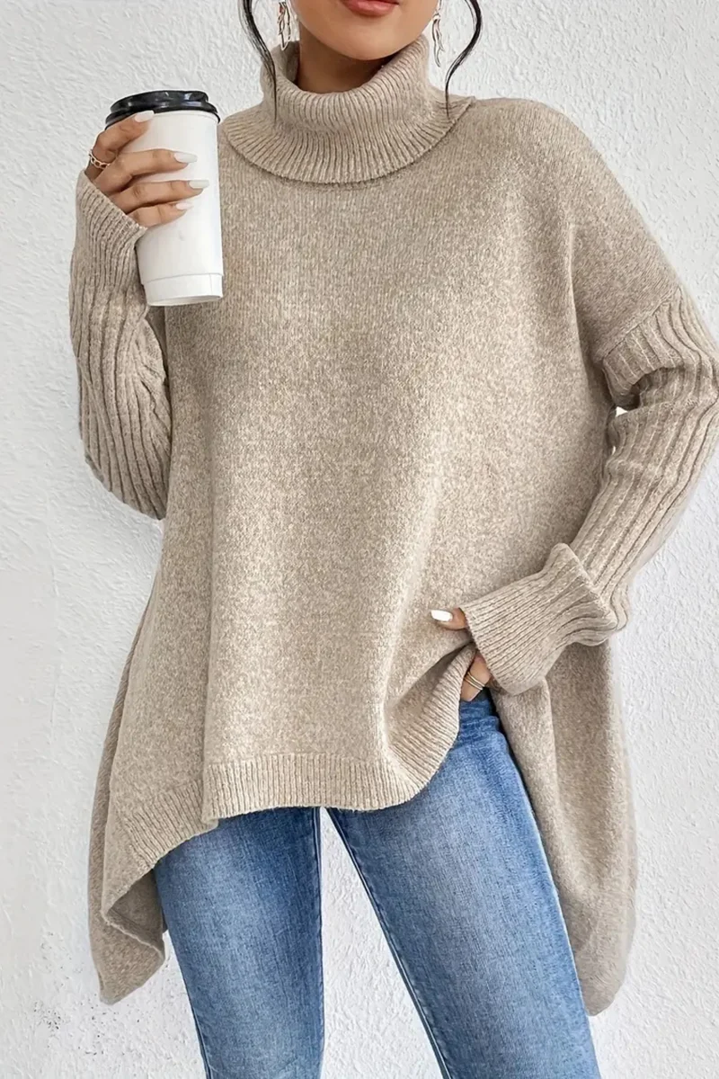 Bridgette | Langer Rollkragenpullover