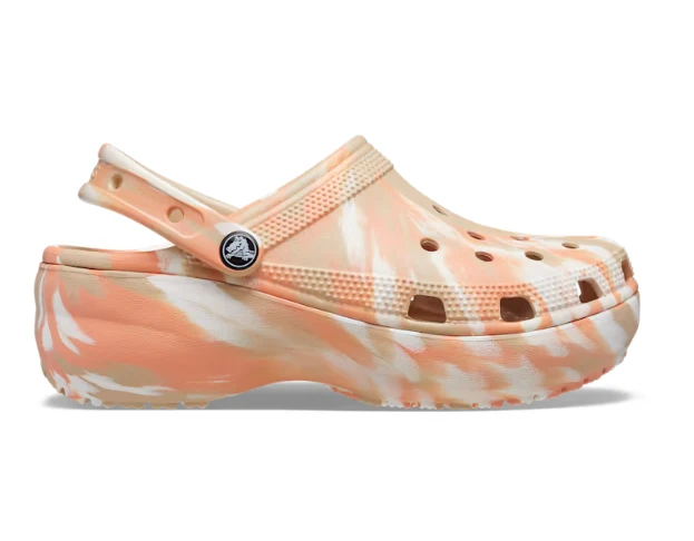 Crocs Klassischer Unisex-Plateau-Marmor-Clog – Chai / Multi