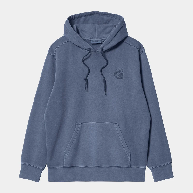 Carhartt WIP Herren-Sweat-Hoodie mit Vers-Patch – Enzian