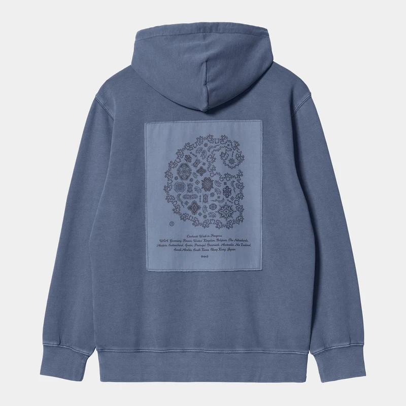 Carhartt WIP Herren-Sweat-Hoodie mit Vers-Patch – Enzian