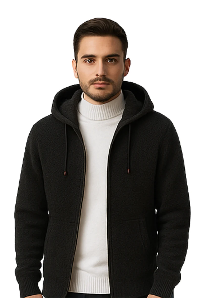 Henry Strick-Hoodie | Dunkelgrau
